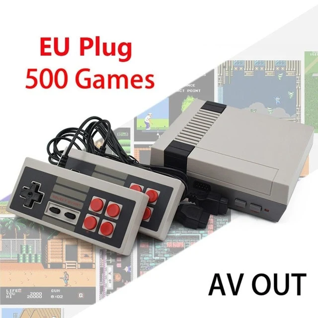ALLOYSEED Consola de juegos retro Mini TV Reproductor de juegos portátil de 8 bits Consola de videojuegos para niños 500/620 Juegos clásicos incorporados Regalos