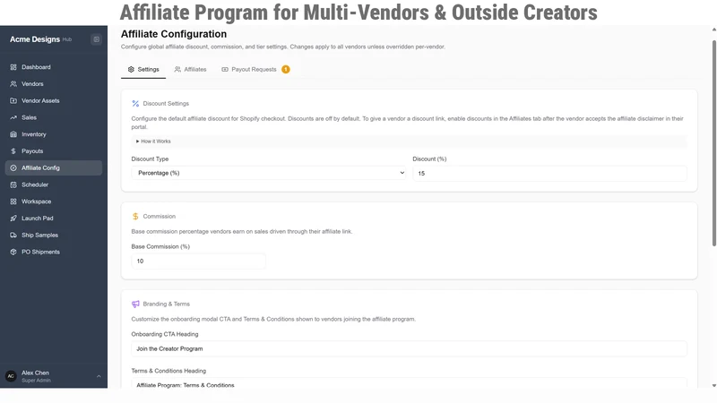 HubRB: Vendor Management