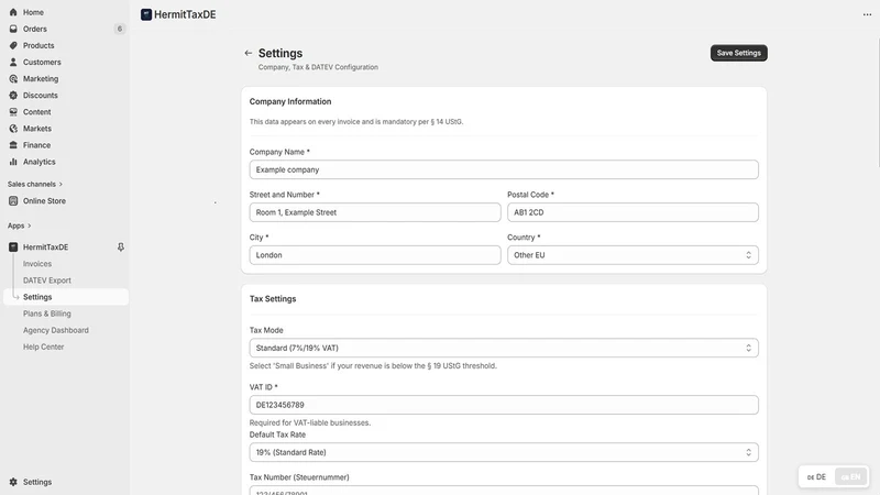 HermitTaxDE – DATEV & GoBD