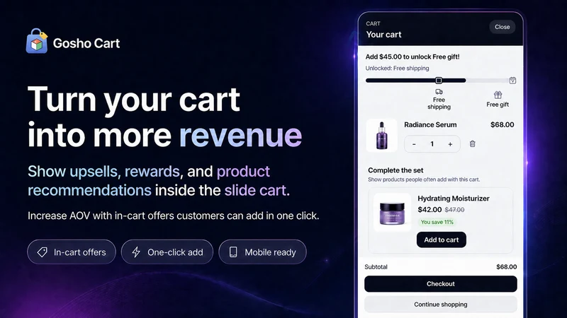GoSho Cart & Upsells