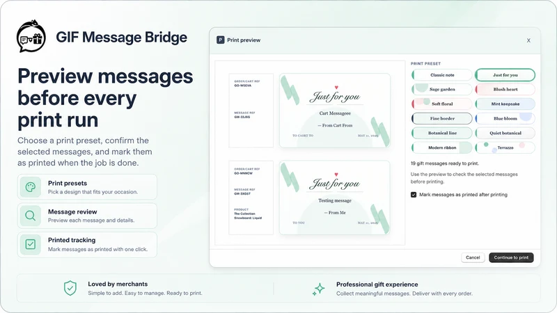 Gift Pulse: Gift Messages