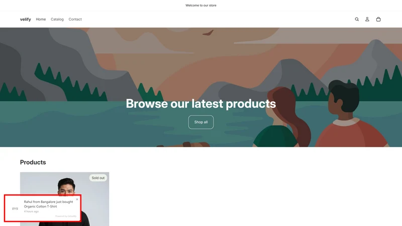 Velify ‑ Social Proof Popups