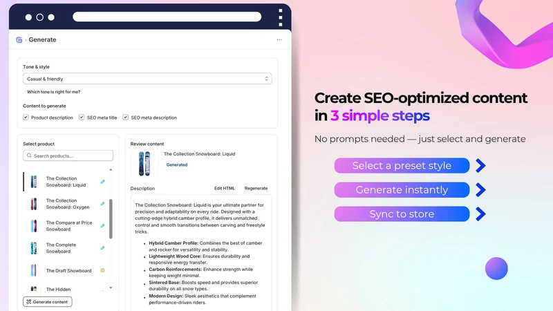 AI Product Description ChatGPT