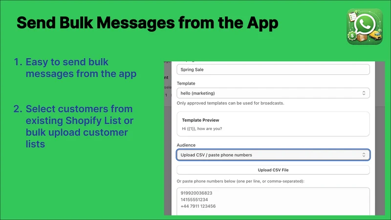 WhatsApp Chat Button, Cart