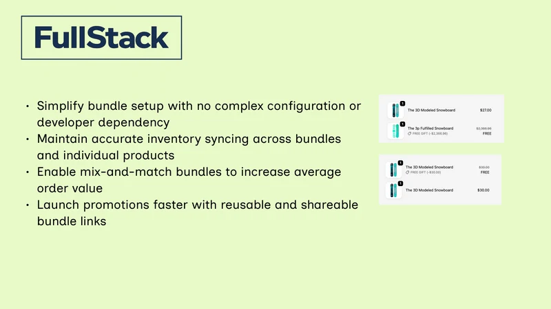 FullStack Bundle & Upsell App