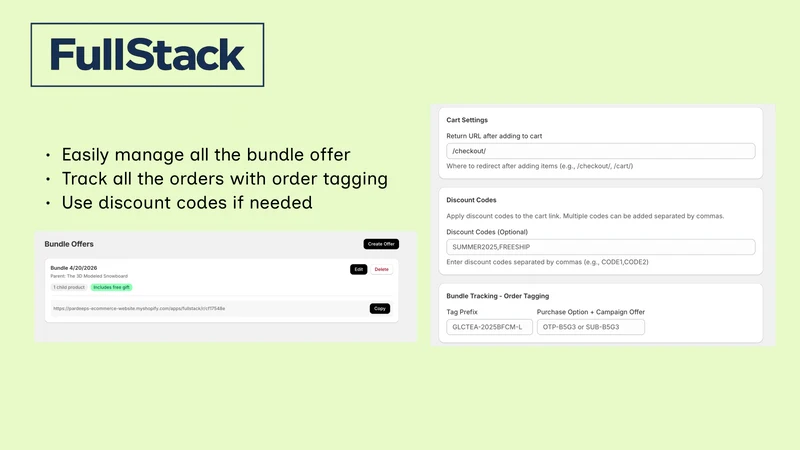 FullStack Bundle & Upsell App