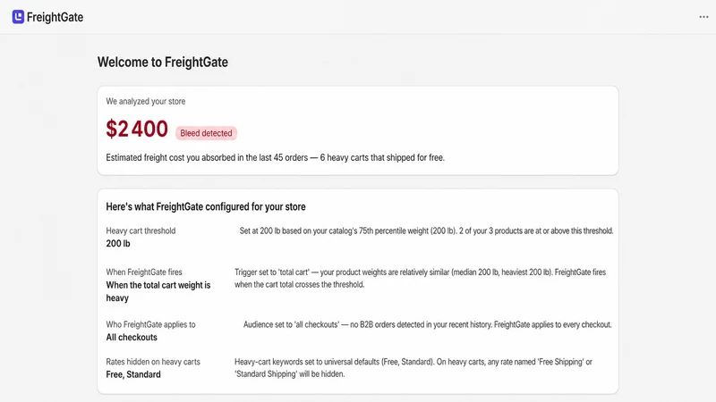 FreightGate: B2B LTL Routing