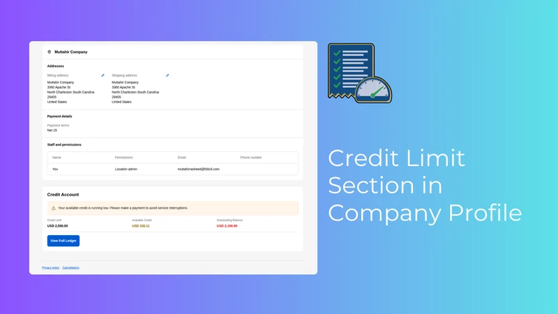 Folio: B2B Credit Limits