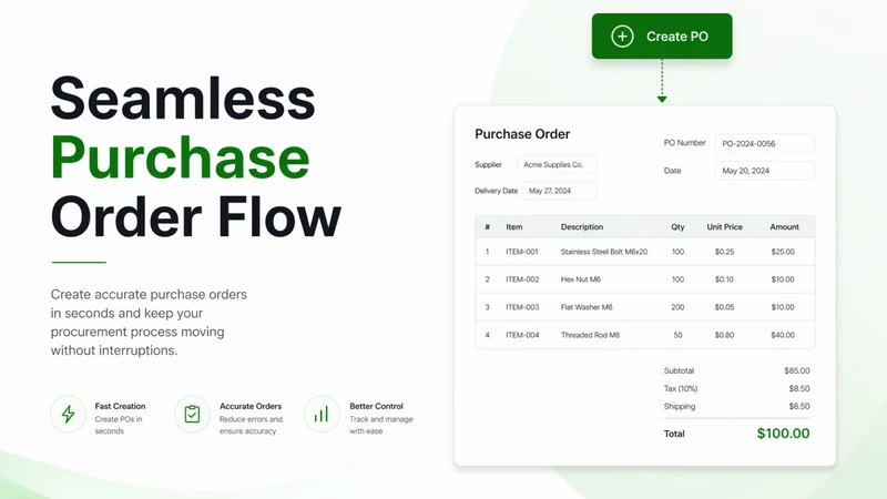 FlowPO Purchase Orders