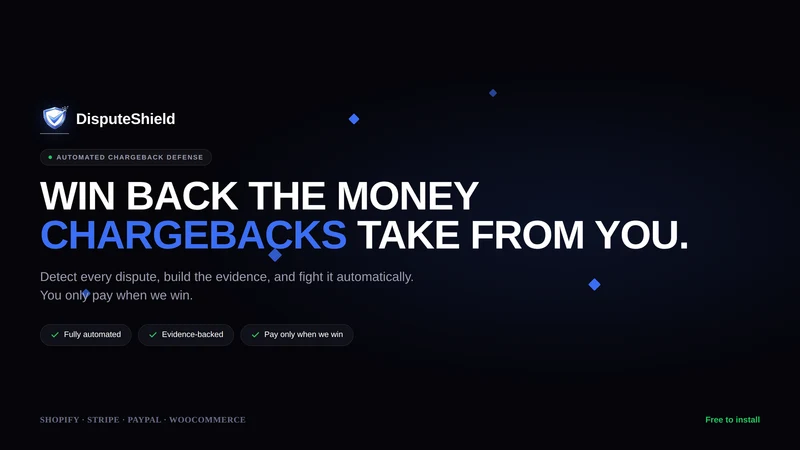 DisputeShield: Win Chargebacks