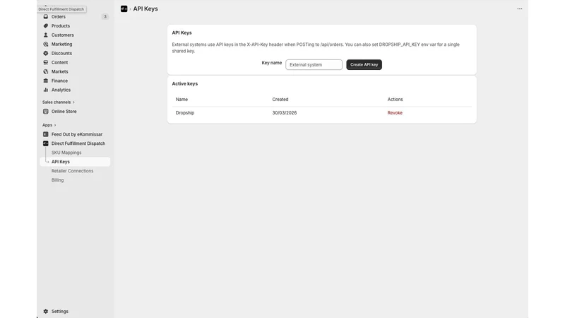 Direct Fulfillment Dispatch