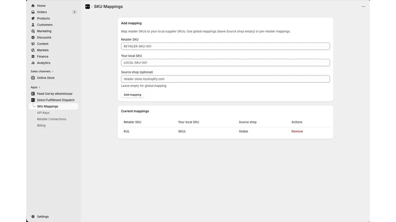 Direct Fulfillment Dispatch