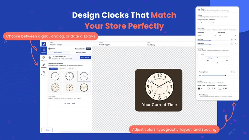 Digital Clock Widget: Timezone