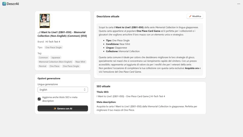 DescriAI: AI SEO Descriptions