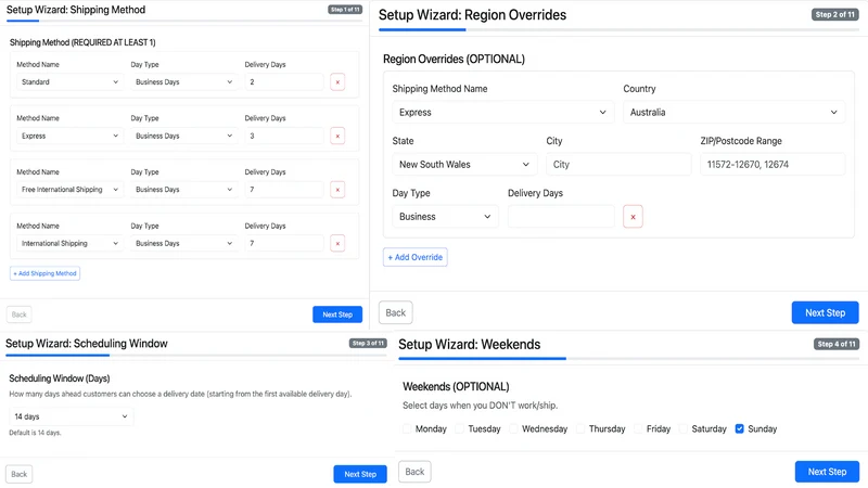 Delivery Date & Time Picker