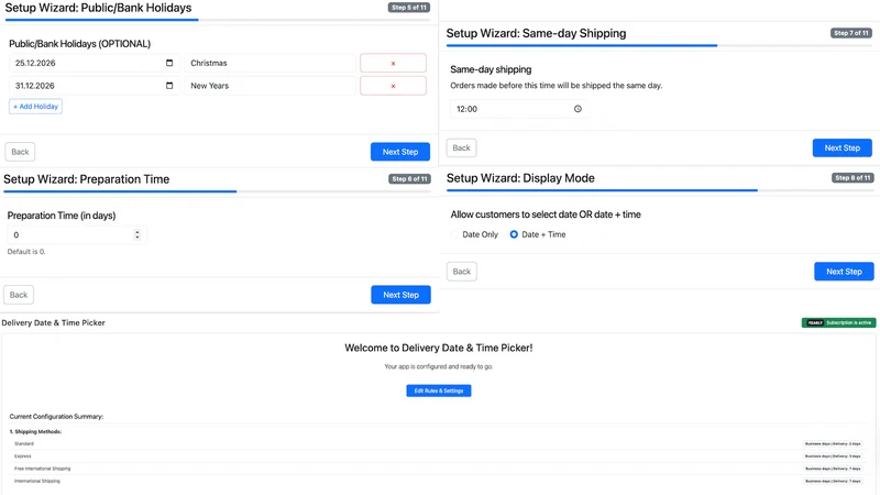 Delivery Date & Time Picker
