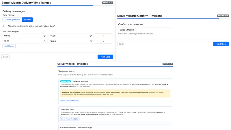 Delivery Date & Time Picker