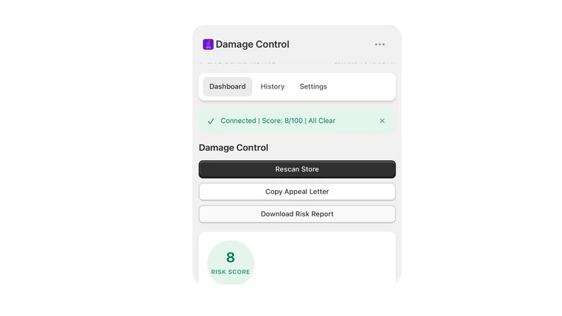 Damage Control ‑ Risk Monitor