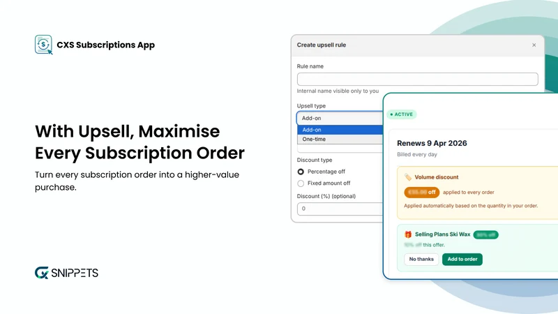 CXS Subscriptions App