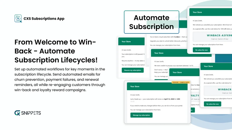 CXS Subscriptions App