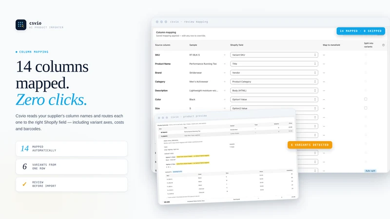 Csvio – AI Product Importer