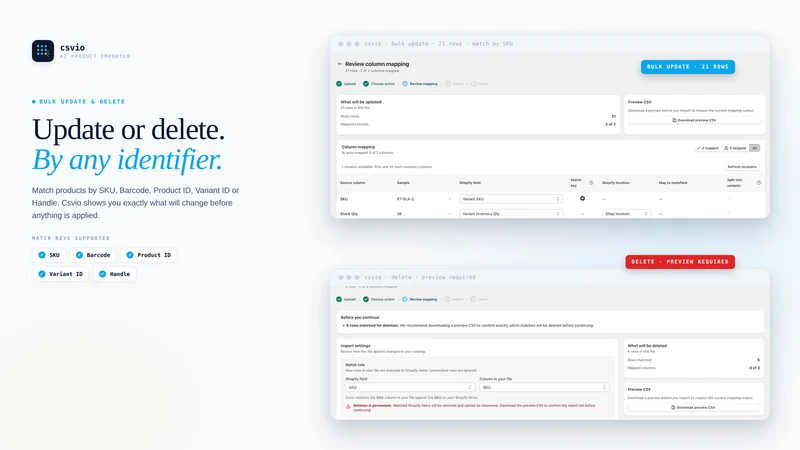 Csvio – AI Product Importer