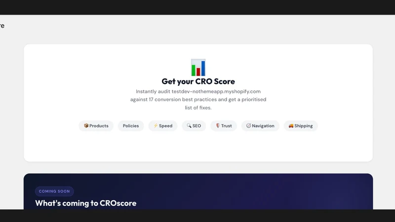 CROScore ‑ Find Lost Sales