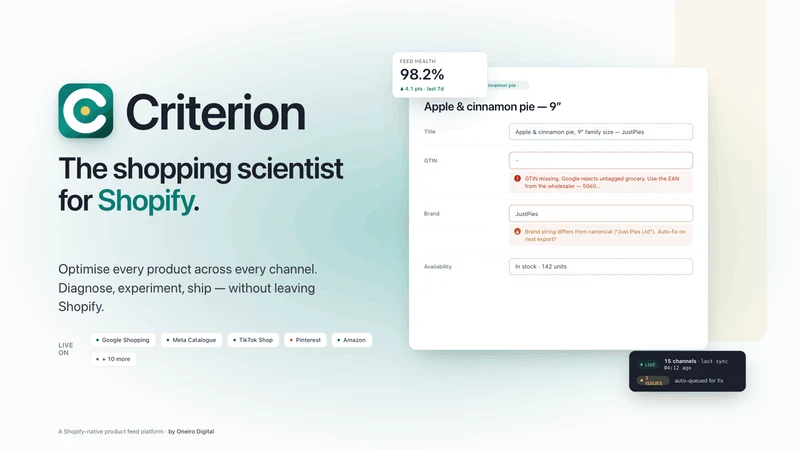 Criterion Product Feeds