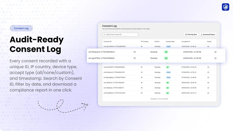 Cookie Shield GDPR CCPA Banner