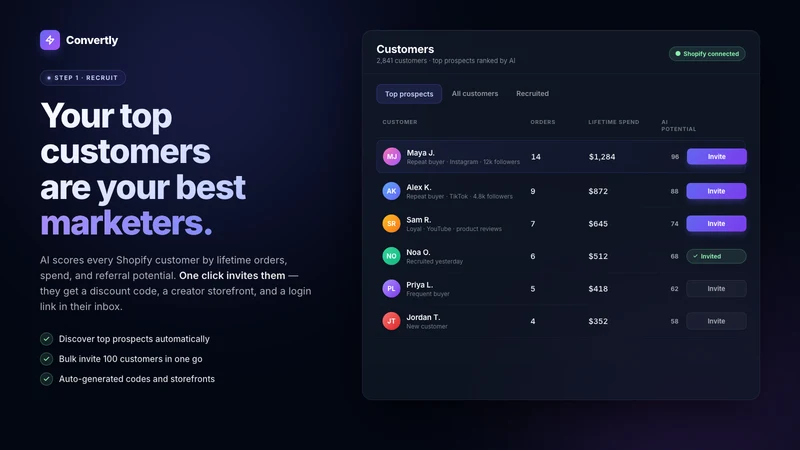 Convertly: Creator Commerce AI