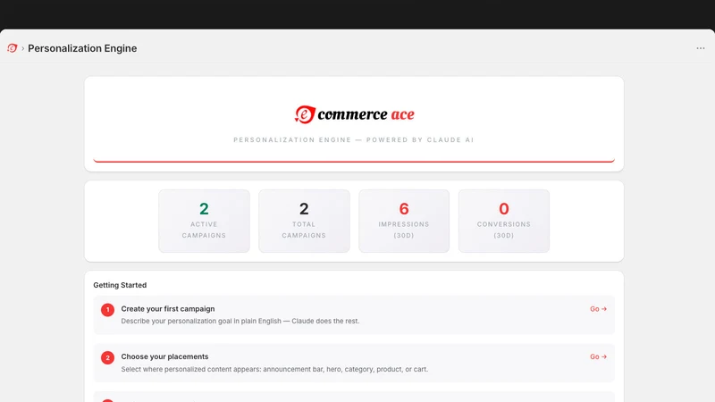 Commerce Ace Personalization