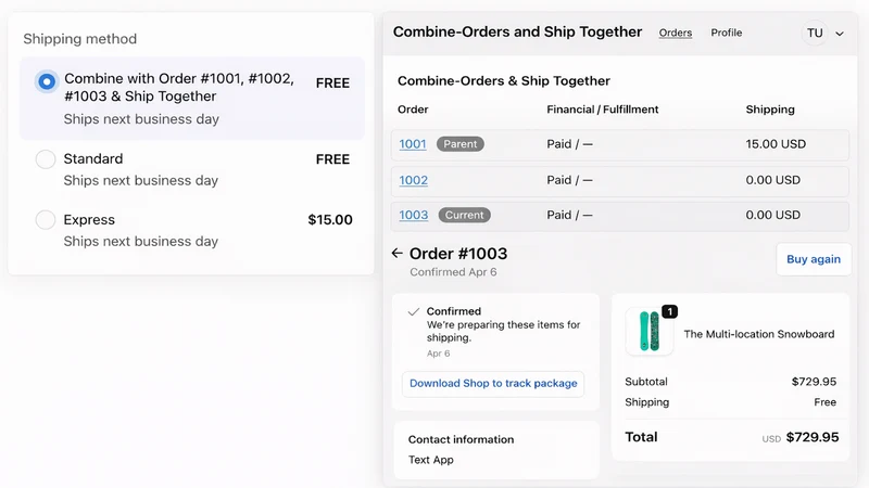 Combine Orders & Ship Together