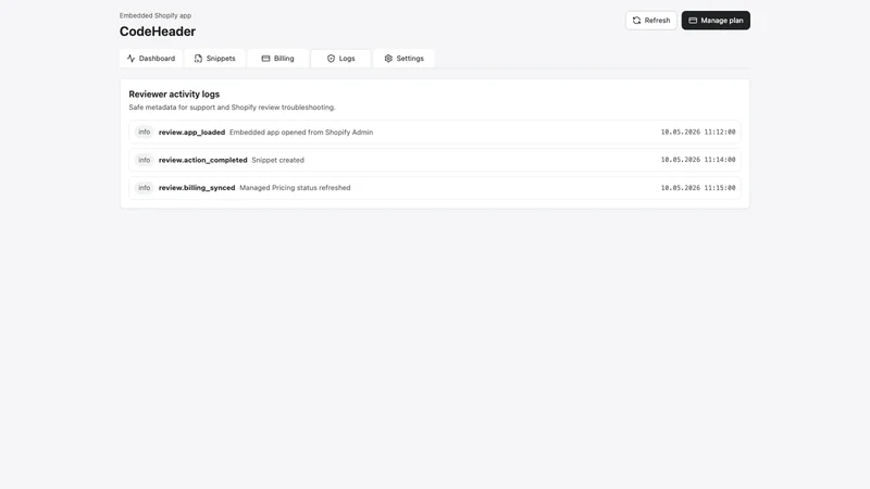 CodeHeader