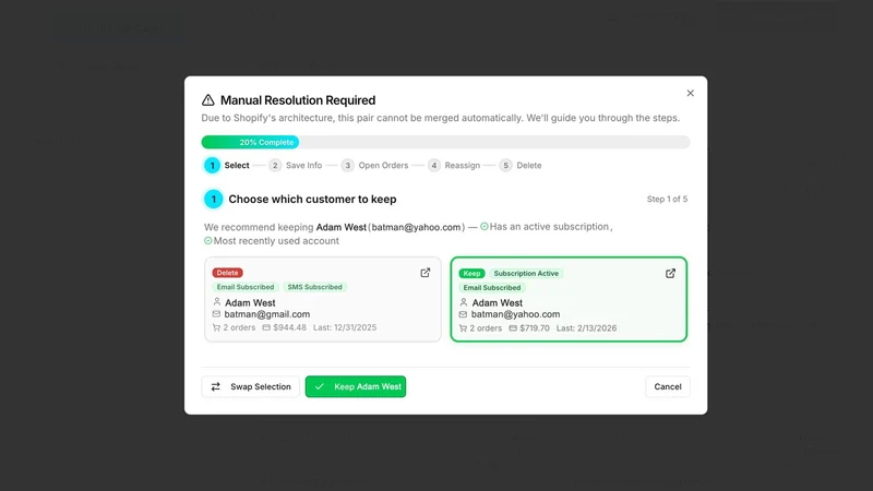 Clean Union ‑ Customer Dedupe