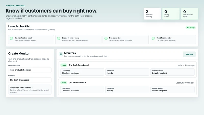 ReadyCart: Checkout Sentinel