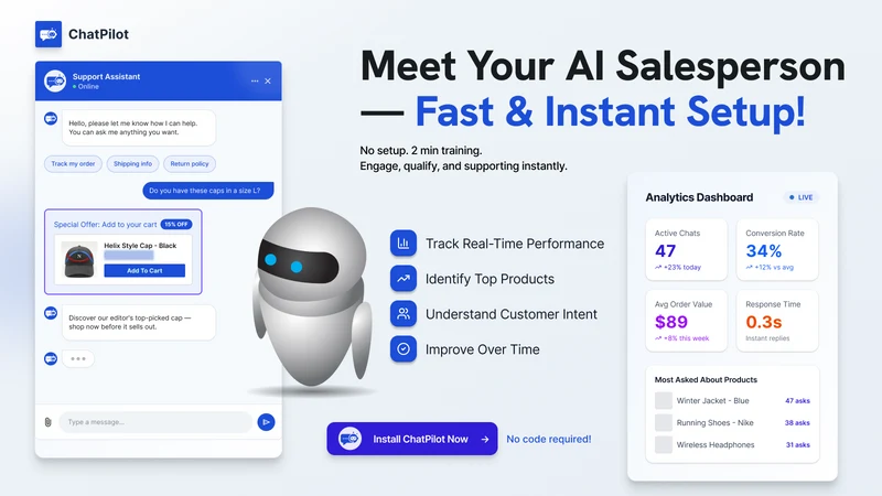 ChatPilot‑ AI live chat Upsell