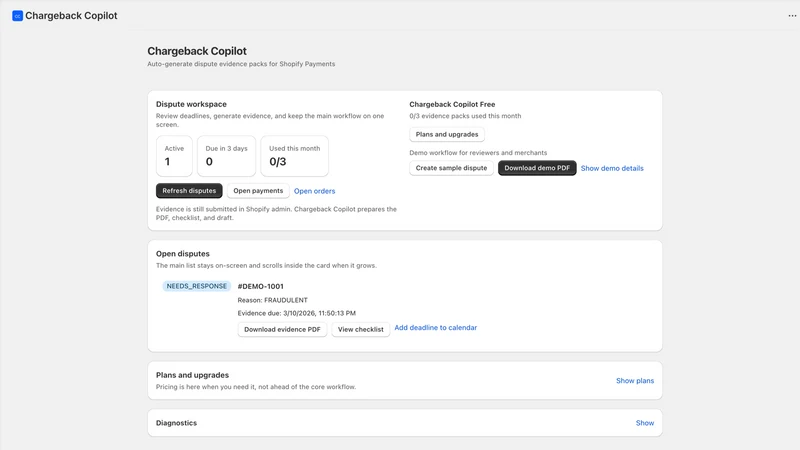 Chargeback Copilot