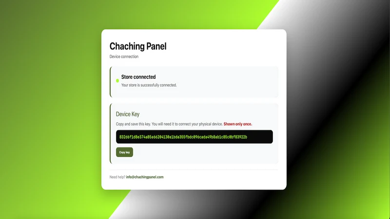 ChaChing Panel: Sales Counter