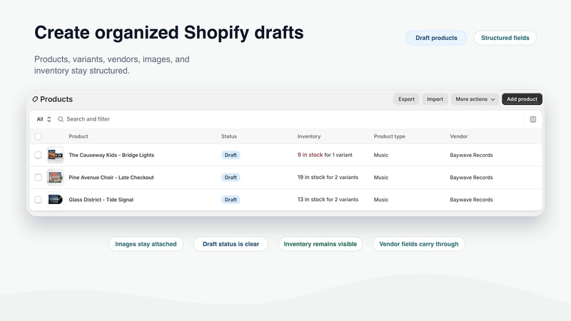Catalog Intake