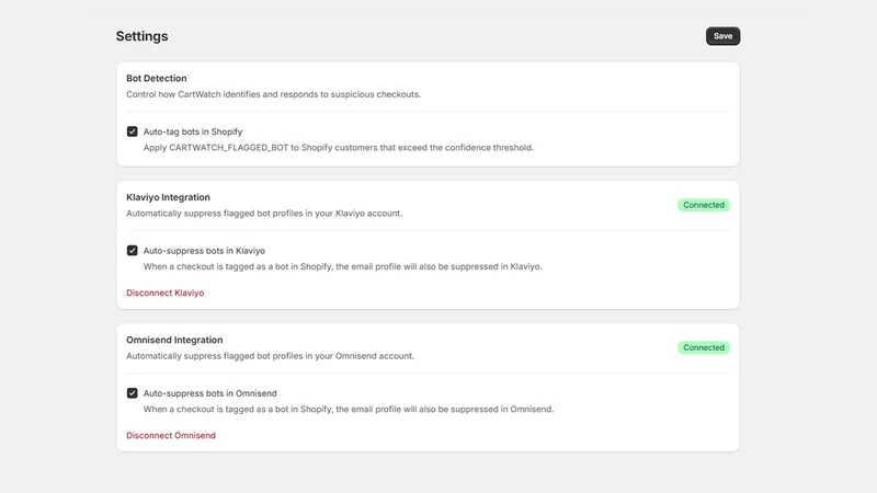 CartWatch: Bot Detection Block