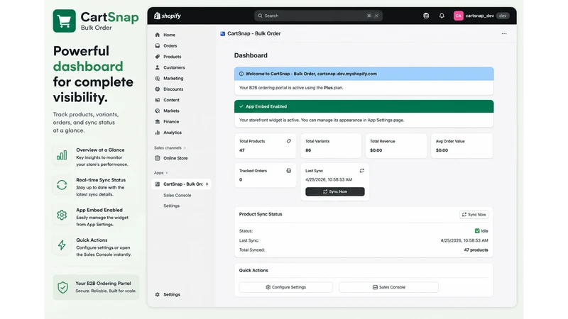CartSnap ‑ B2B Bulk Order