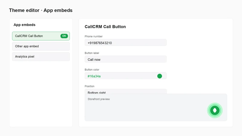 CallCRM Click to Call