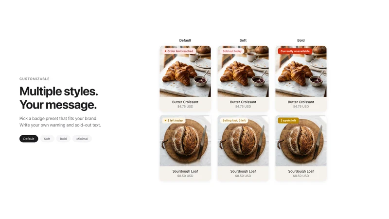 Order Cap ‑ Daily Order Limits