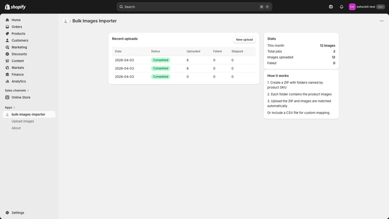 Bulk Image Importer