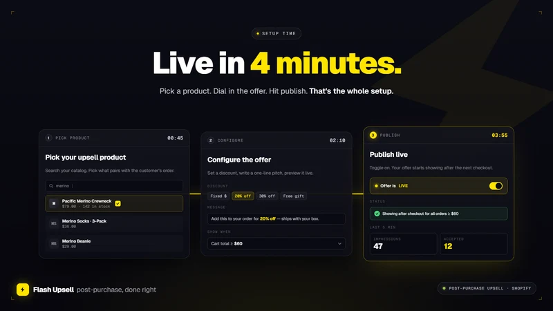 Flash Post Purchase Upsell