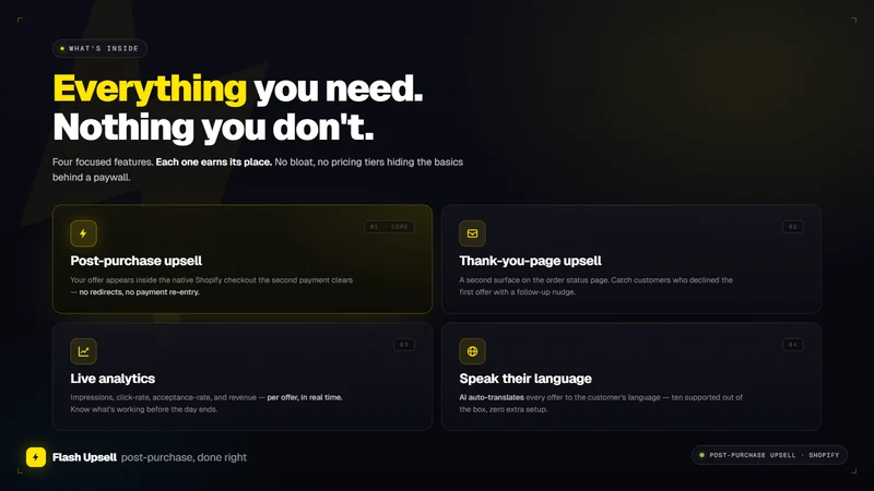 Flash Post Purchase Upsell