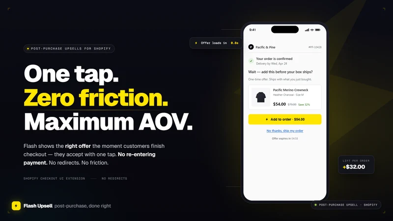 Flash Post Purchase Upsell