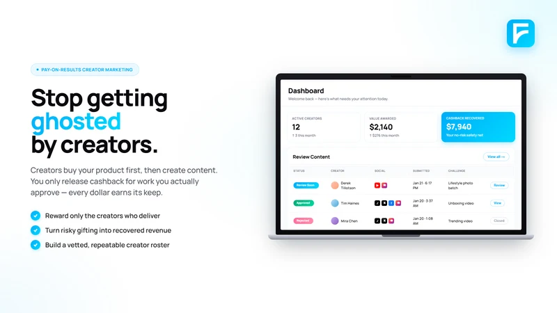 FirstShake ‑ Creator Cashback