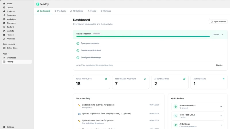 Feedfly ‑ Product Feed