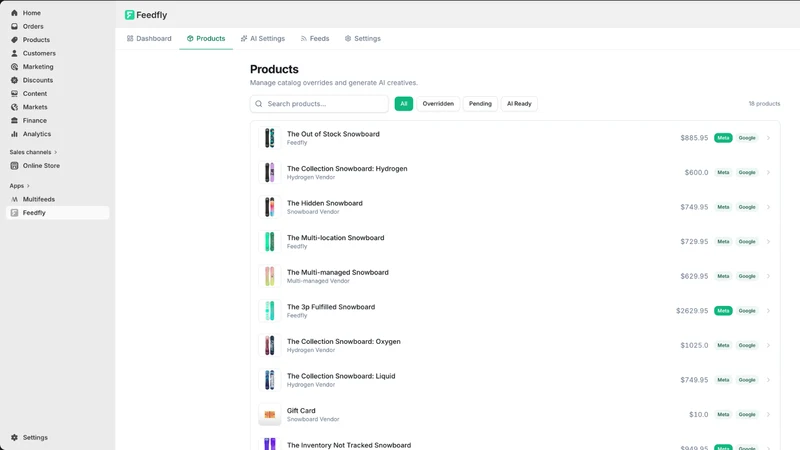 Feedfly ‑ Product Feed